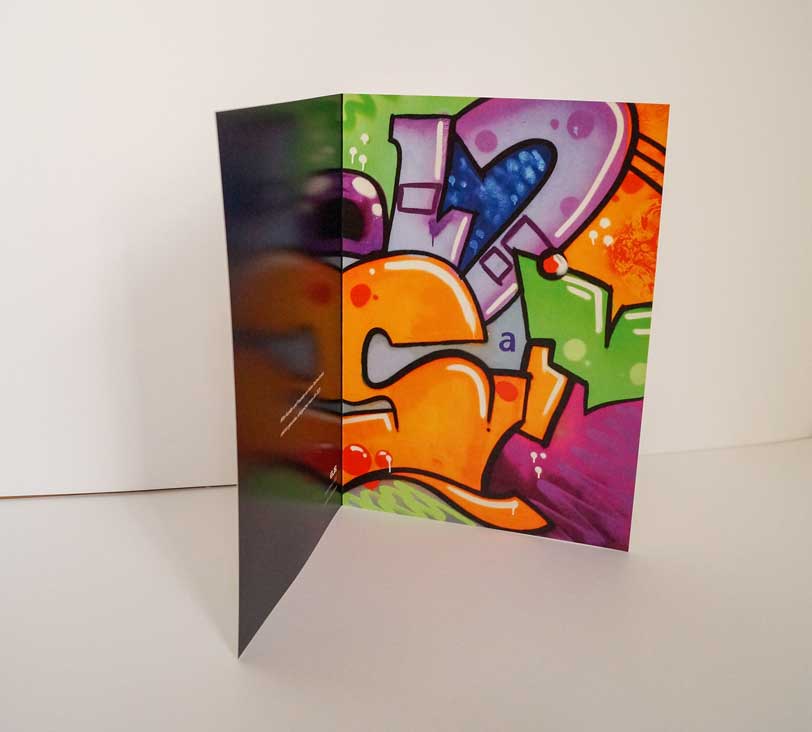 aufgeklappte Weihnachtskarte 2022