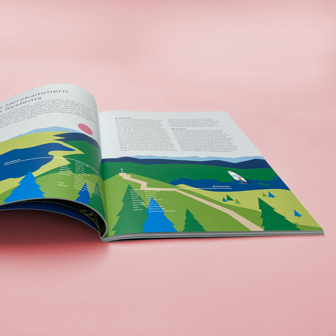 Aufgeschlagenes Softcover Buch